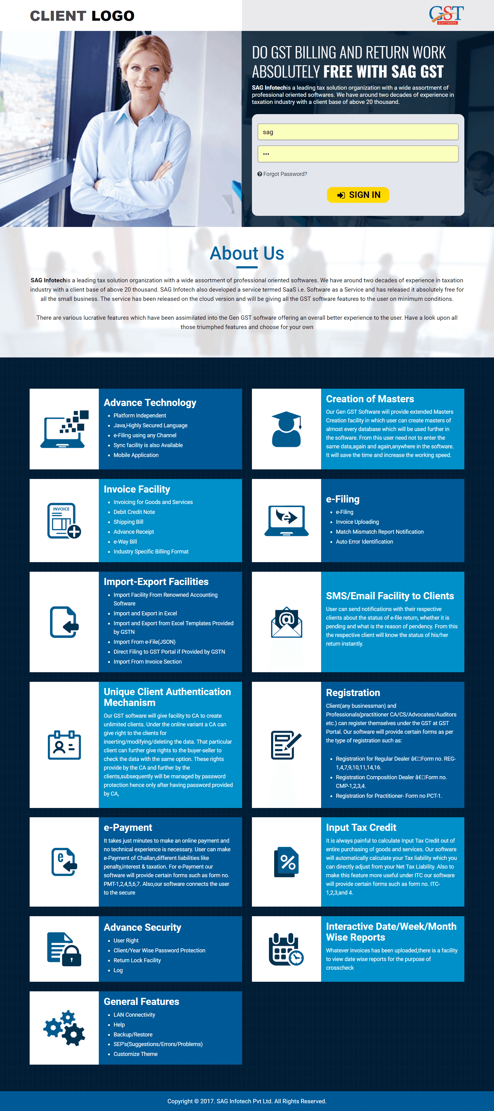 SAG GEN GST Software Login Theme - 10