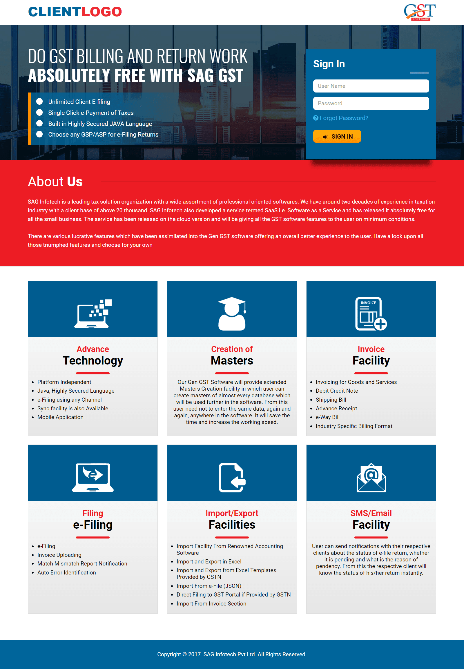 SAG GEN GST Software Login Theme - 03