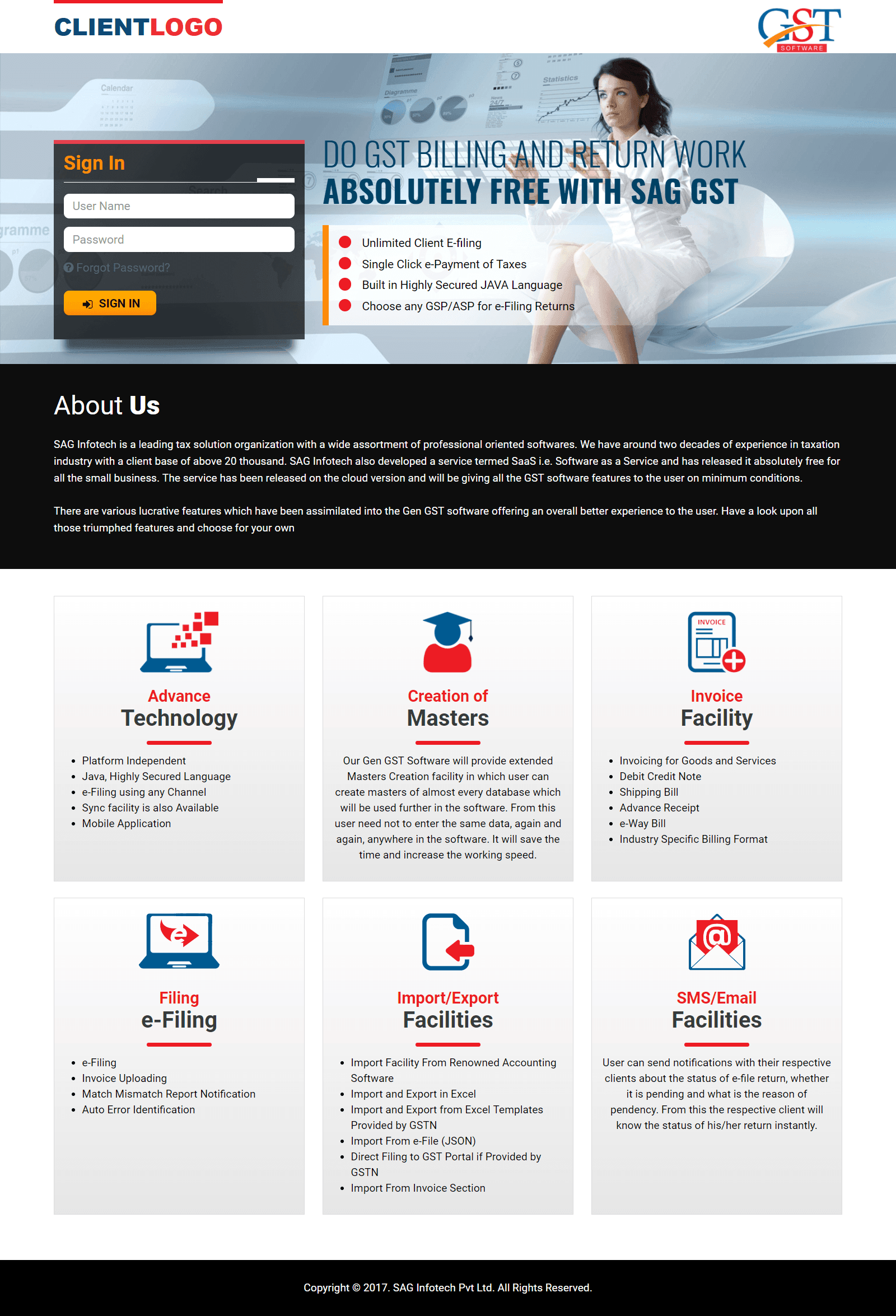 SAG GEN GST Software Login Theme - 05