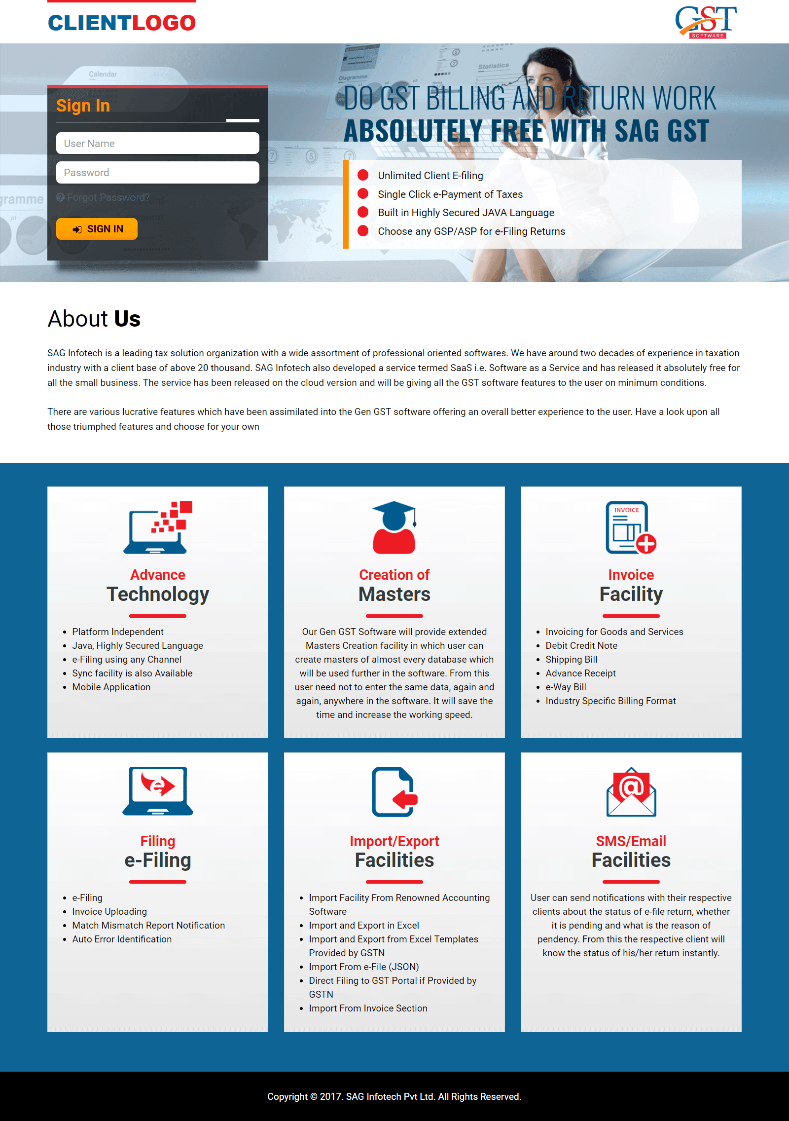 SAG GEN GST Software Login Theme - 06
