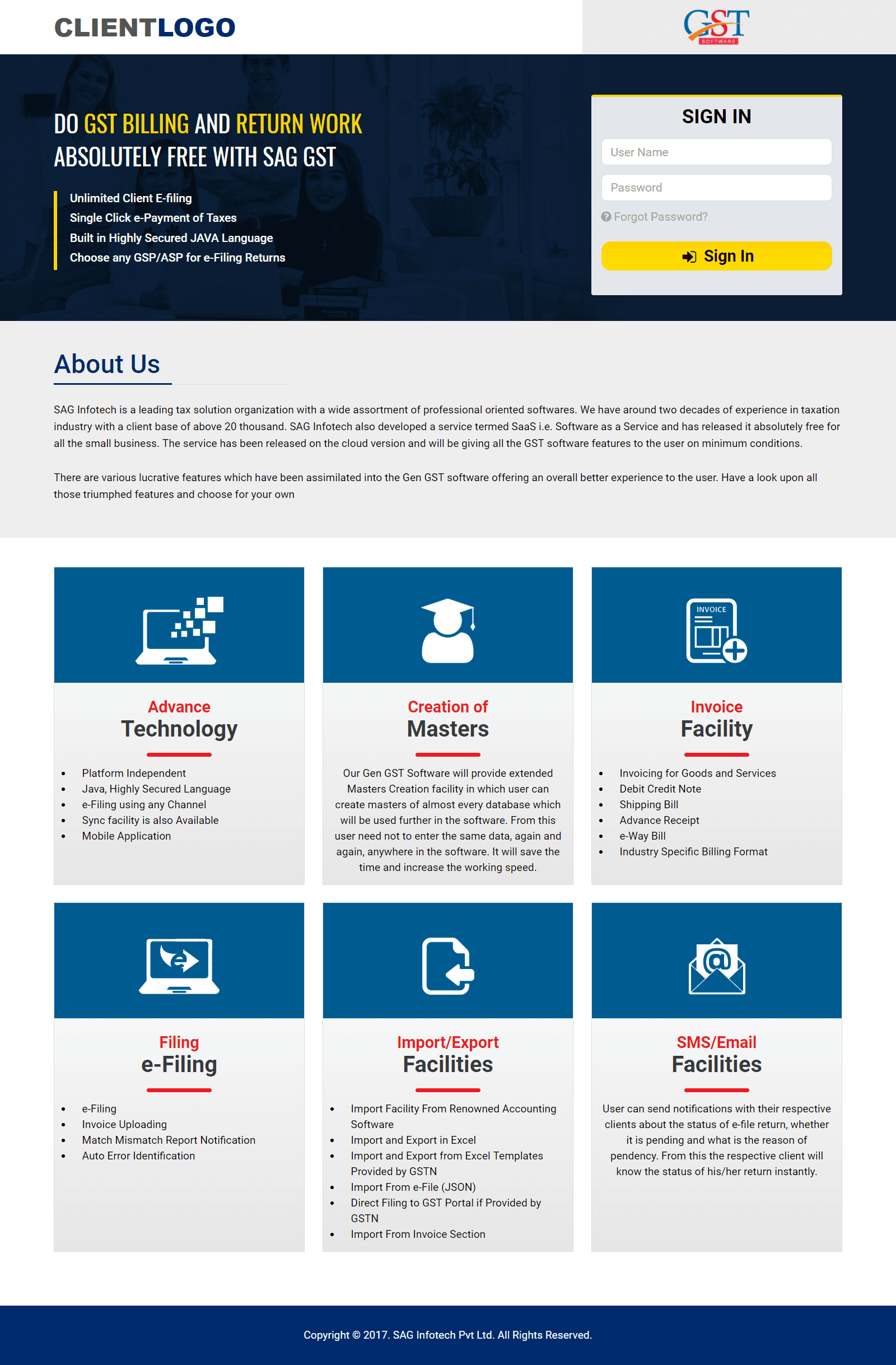 SAG GEN GST Software Login Theme - 08