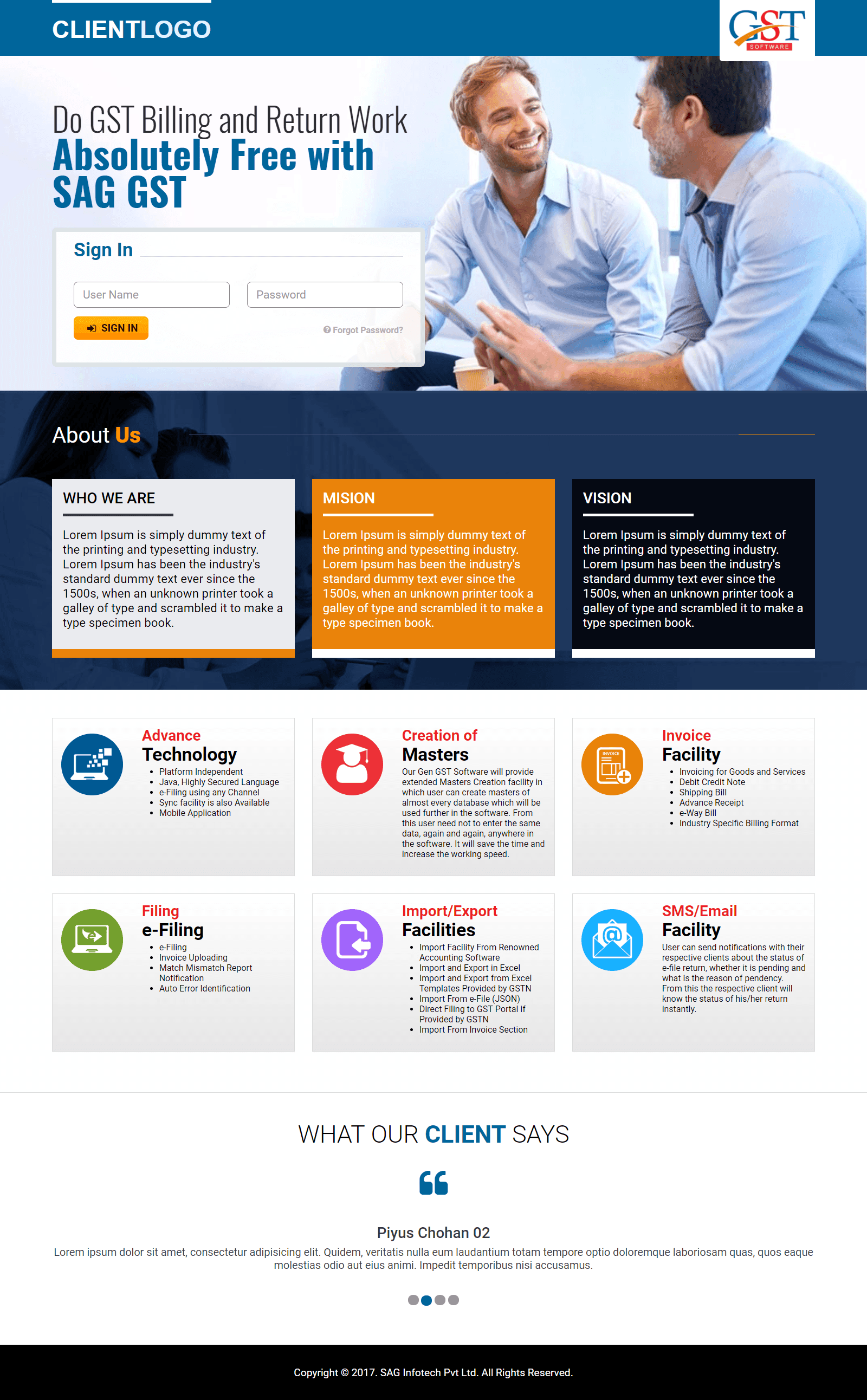 SAG GEN GST Software Login Theme - 09